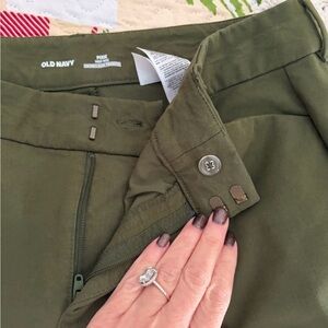Old Navy High Rise Olive Trousers